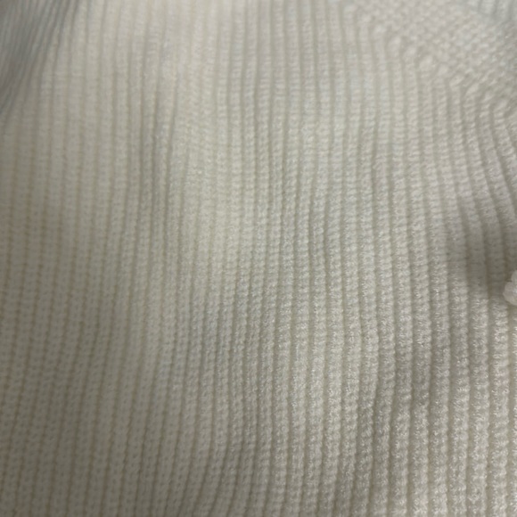 White Long Sleeve Knit Dress - Picture 6 of 7